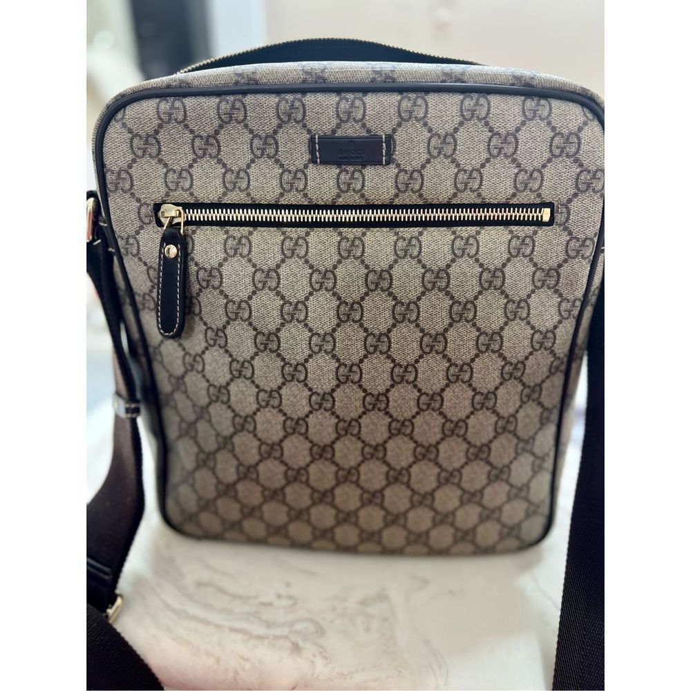 GUCCI GG Supreme Coated Canvas Shoulder Crossbody Unisex Messenger Bag